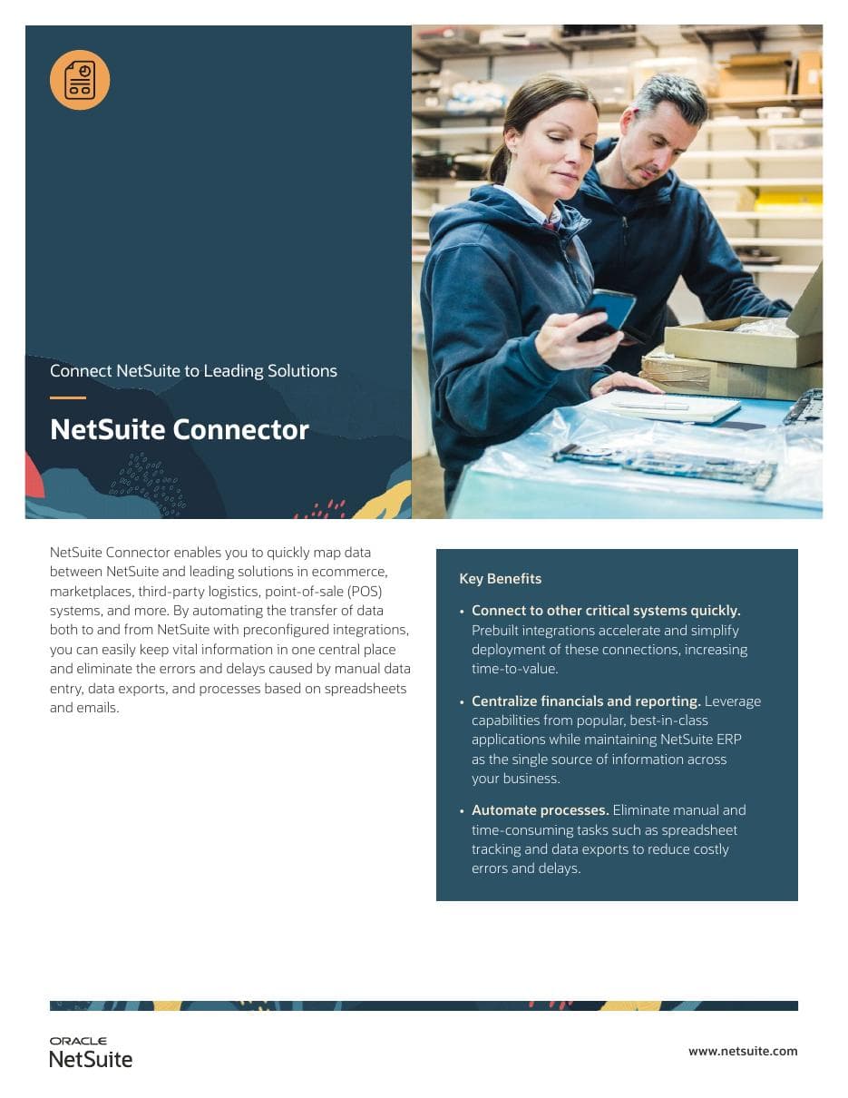 NetSuite Connector datasheet cover