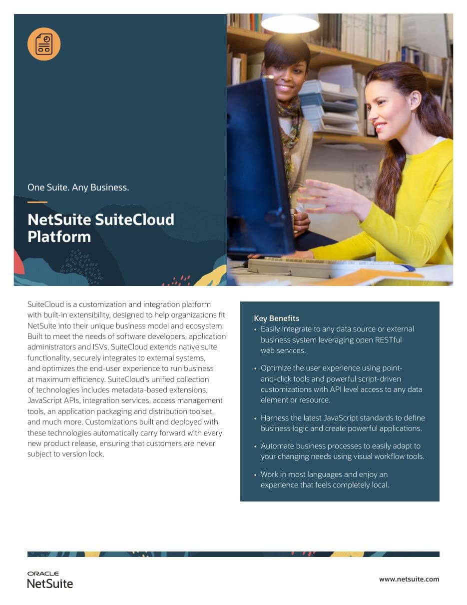 SuiteCloud Platform datasheet cover